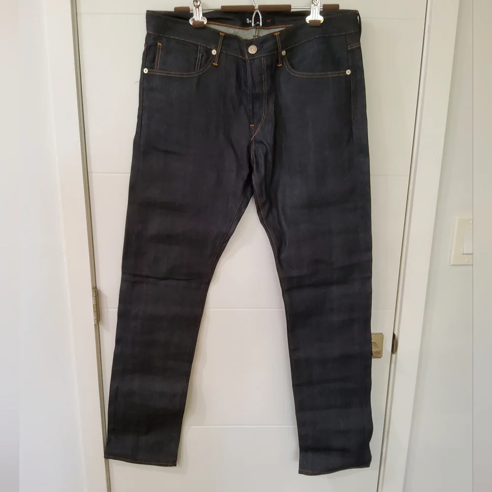 3×1 NYC Navy Blue Strait Leg Jeans Size 34